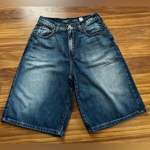 True Vintage Guess Y2K Blue Denim Jorts Shorts Size 32
